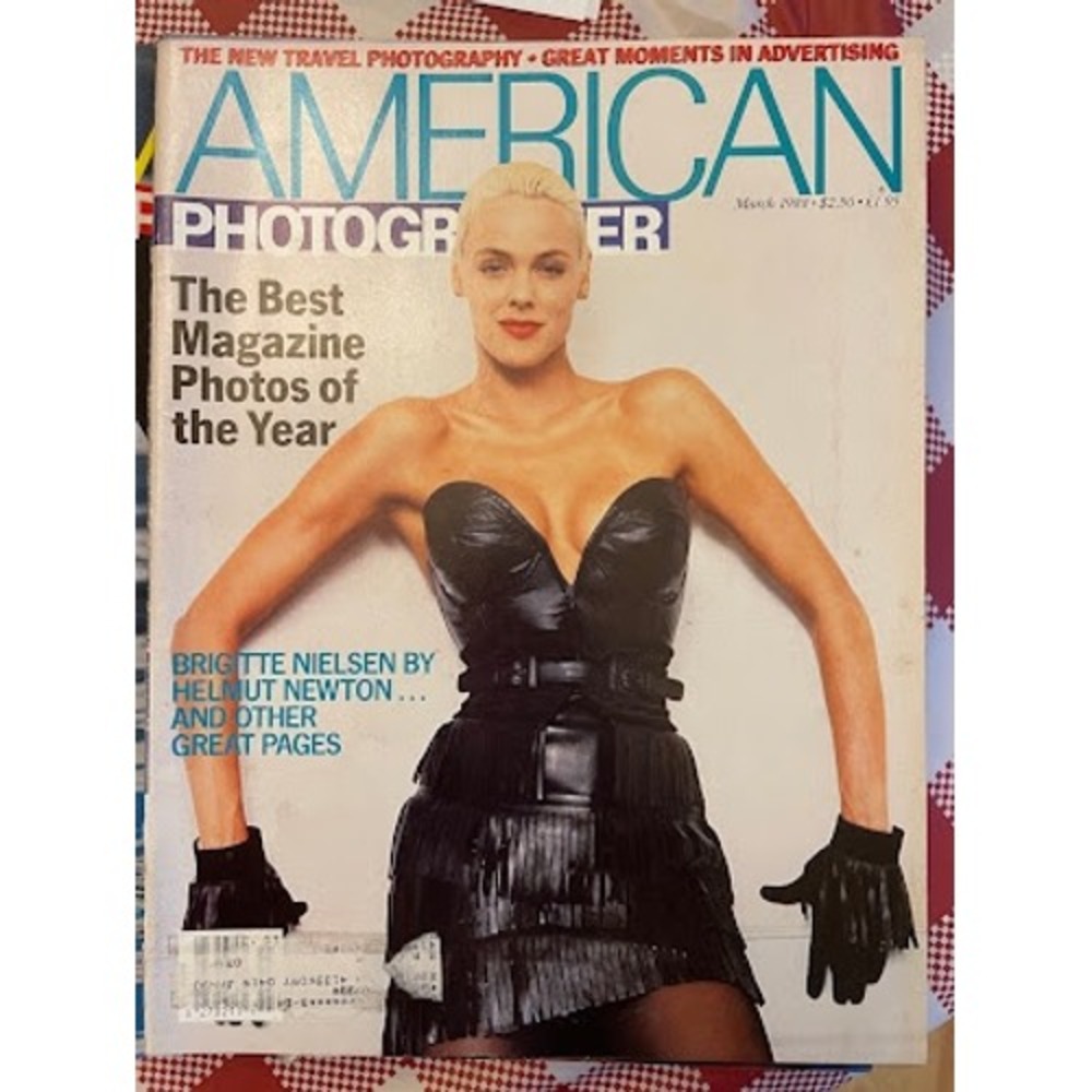 American Photographer March 1988 Brigitte Nielsen Helmut Newton Cover Art